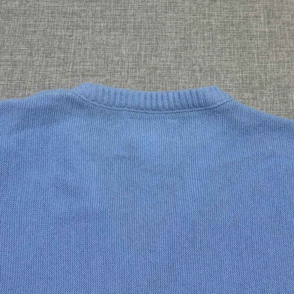 Izod Lacoste Vintage Orlon Acrylic V-Neck Sweater Vest Mens XS (34) Blue